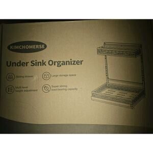 KIMCHOMERSE Under Sink Organizer Shelf, 2 Tier Pull Out Under Sink Rack,...